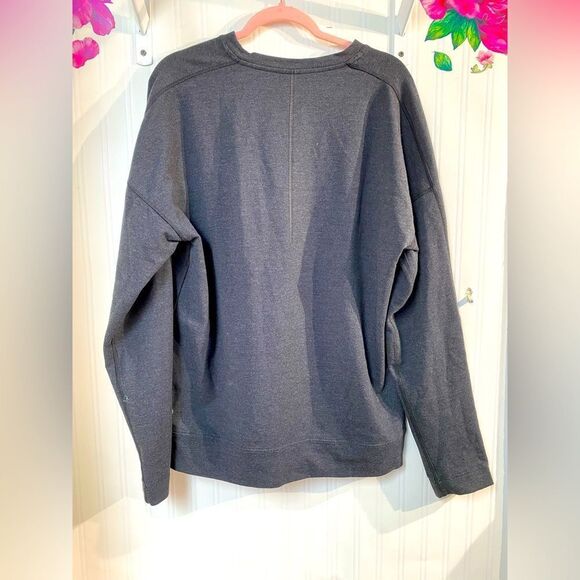 Lululemon Men's Blue Patterned geometrical Print Sweater Reversible Sz L - Picture 6 of 7